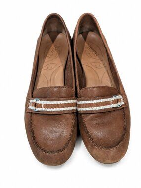 Born Brown Leather Driving Loafers Women’s 9.5 Moccasin Flats